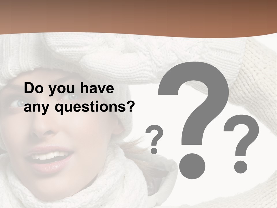 Woman Winter One Woman Only PowerPoint Template