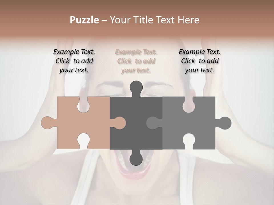 Isolated Stress Emotional PowerPoint Template