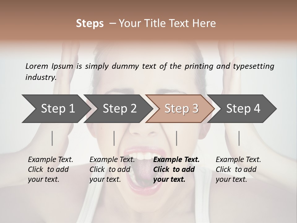 Isolated Stress Emotional PowerPoint Template