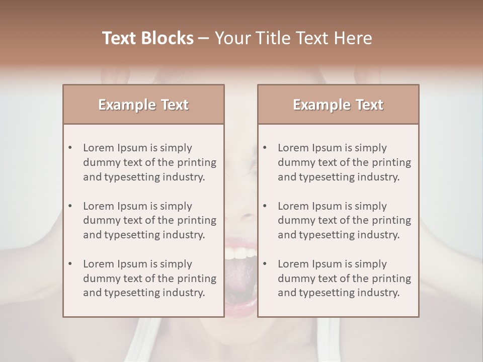 Isolated Stress Emotional PowerPoint Template