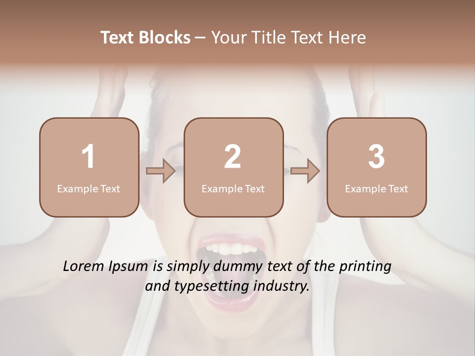 Isolated Stress Emotional PowerPoint Template