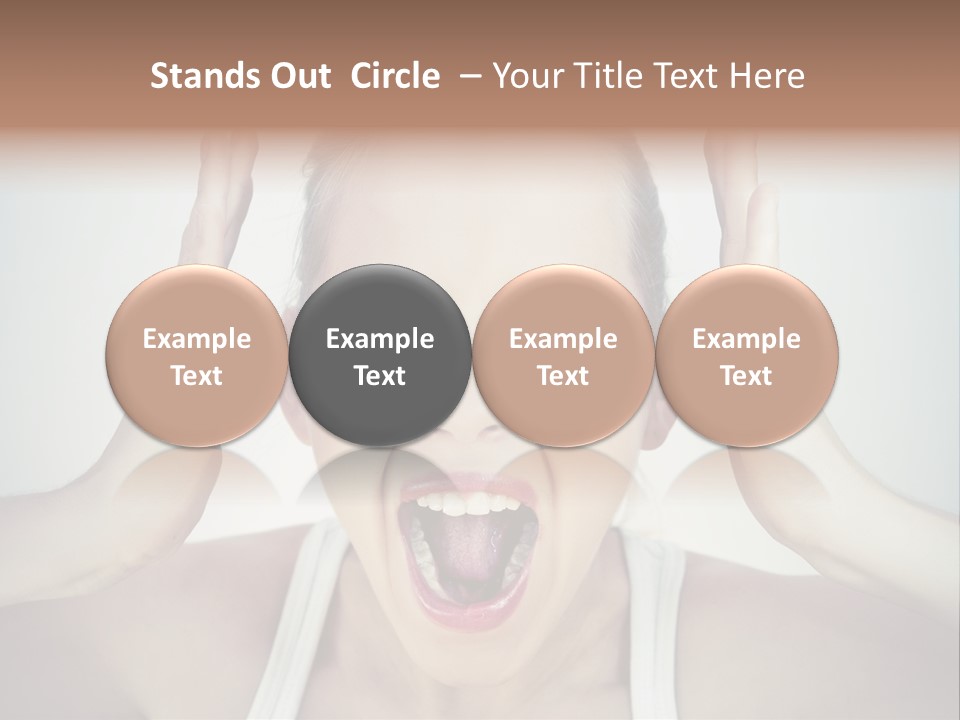 Isolated Stress Emotional PowerPoint Template
