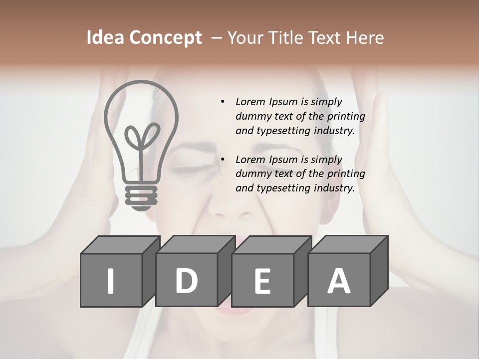 Isolated Stress Emotional PowerPoint Template