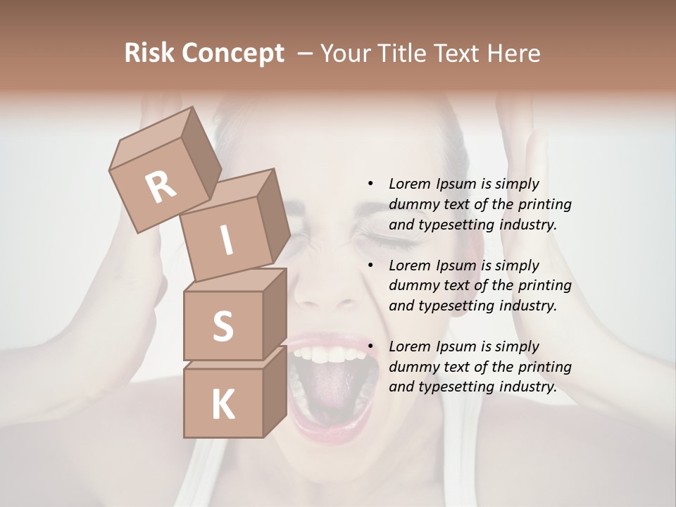 Isolated Stress Emotional PowerPoint Template