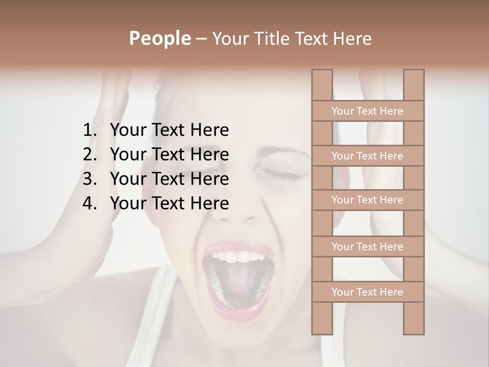 Isolated Stress Emotional PowerPoint Template