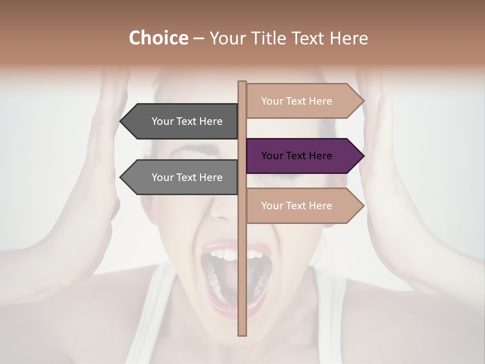 Isolated Stress Emotional PowerPoint Template