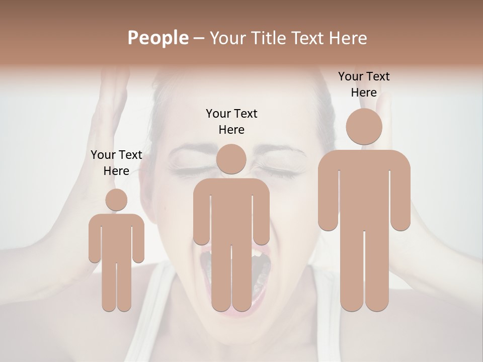 Isolated Stress Emotional PowerPoint Template