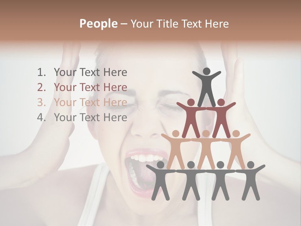 Isolated Stress Emotional PowerPoint Template