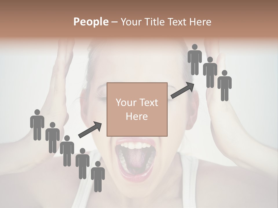 Isolated Stress Emotional PowerPoint Template