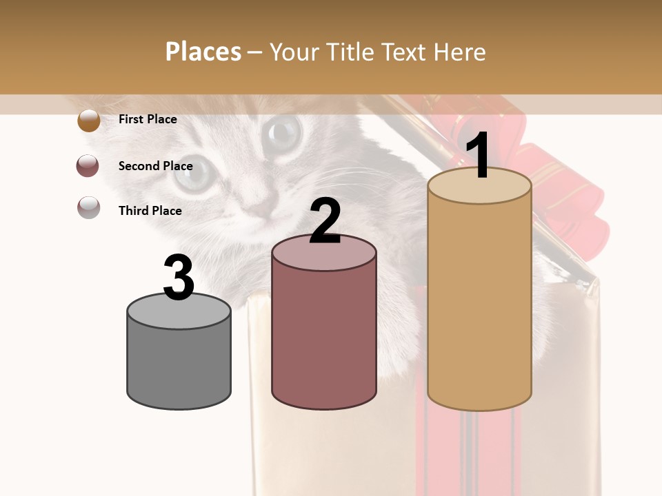 Holiday One Kitten PowerPoint Template