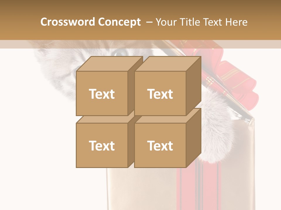 Holiday One Kitten PowerPoint Template
