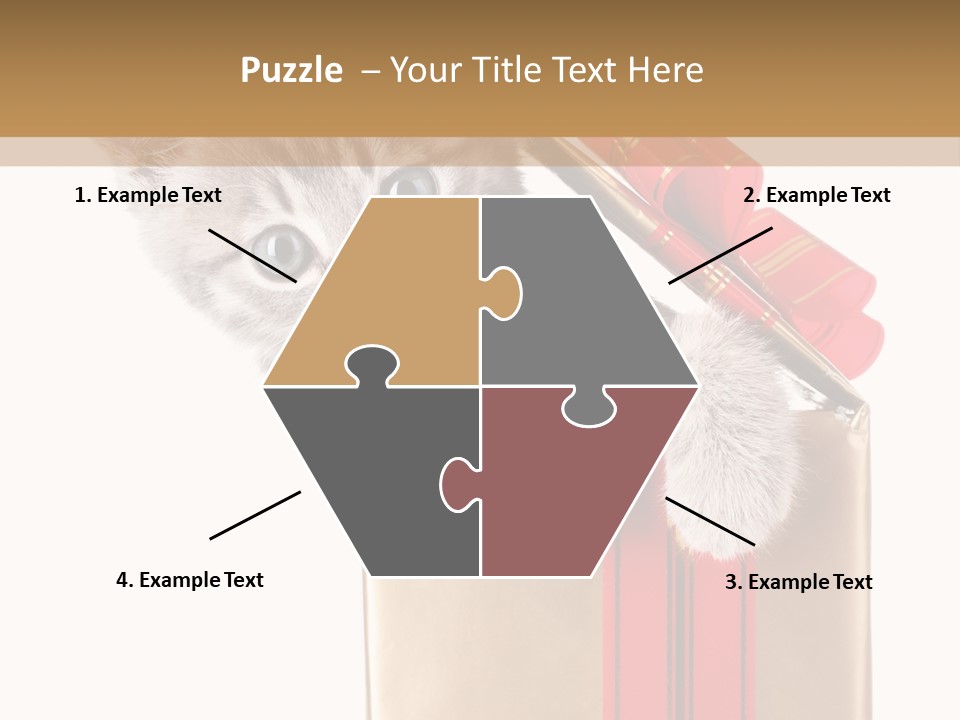 Holiday One Kitten PowerPoint Template