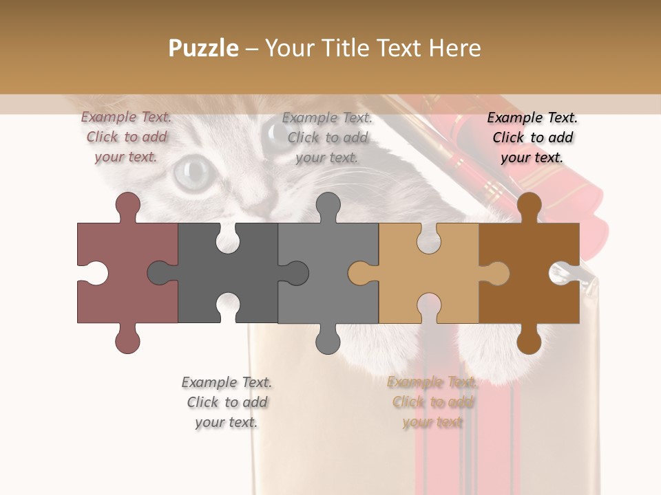 Holiday One Kitten PowerPoint Template