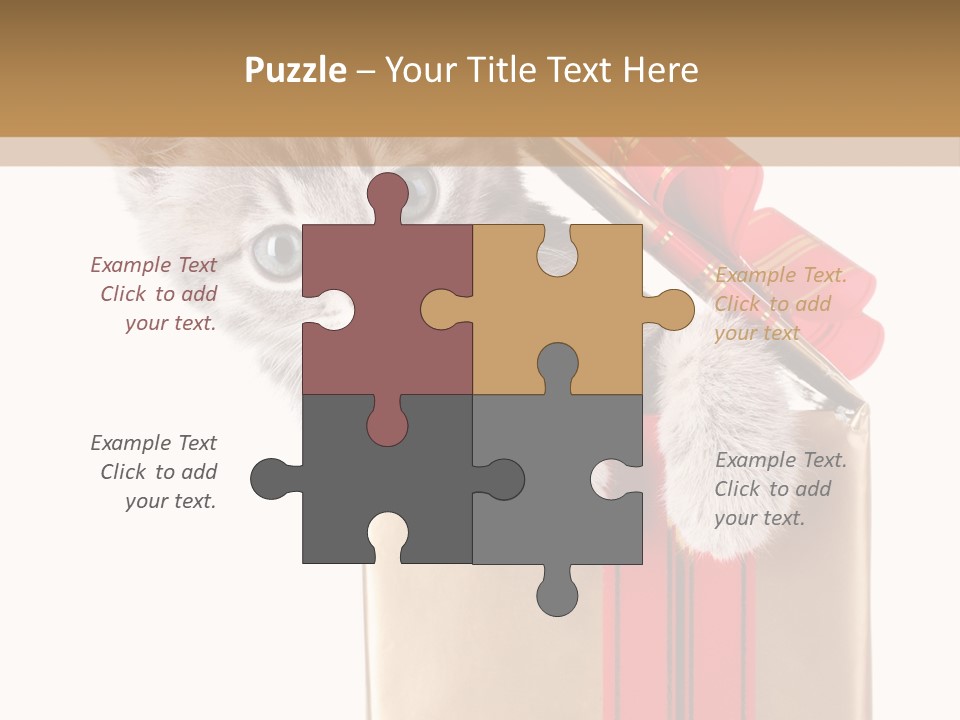 Holiday One Kitten PowerPoint Template