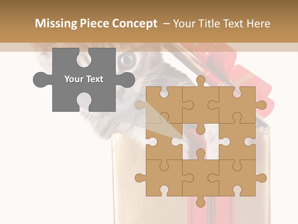 Holiday One Kitten PowerPoint Template