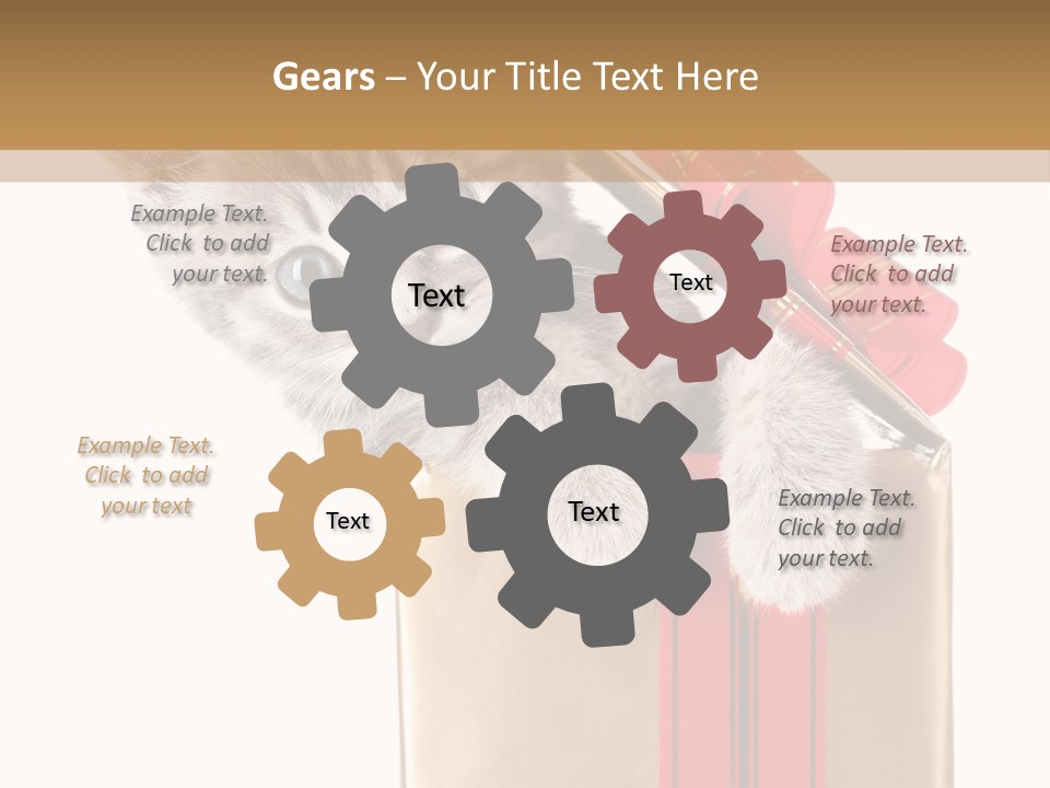 Holiday One Kitten PowerPoint Template