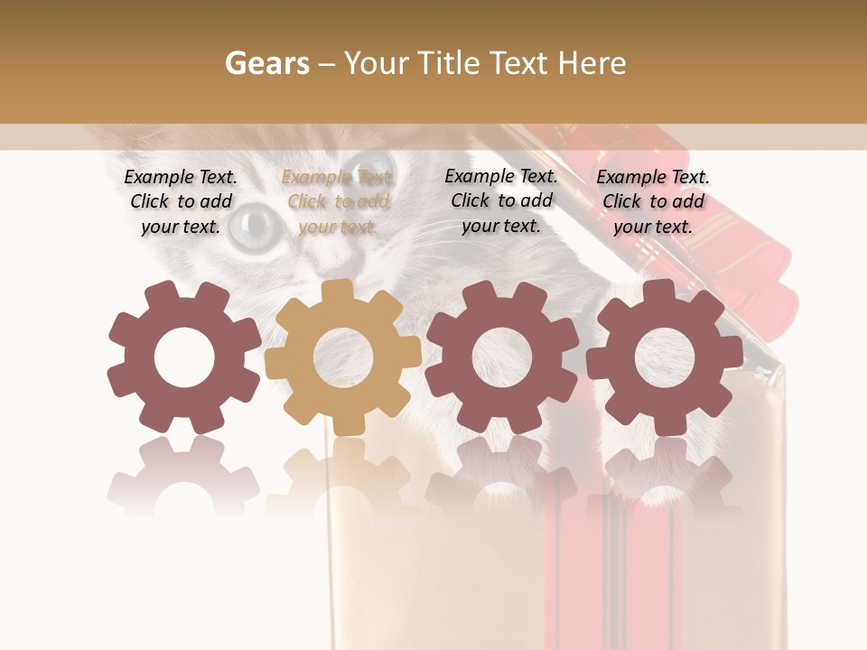 Holiday One Kitten PowerPoint Template