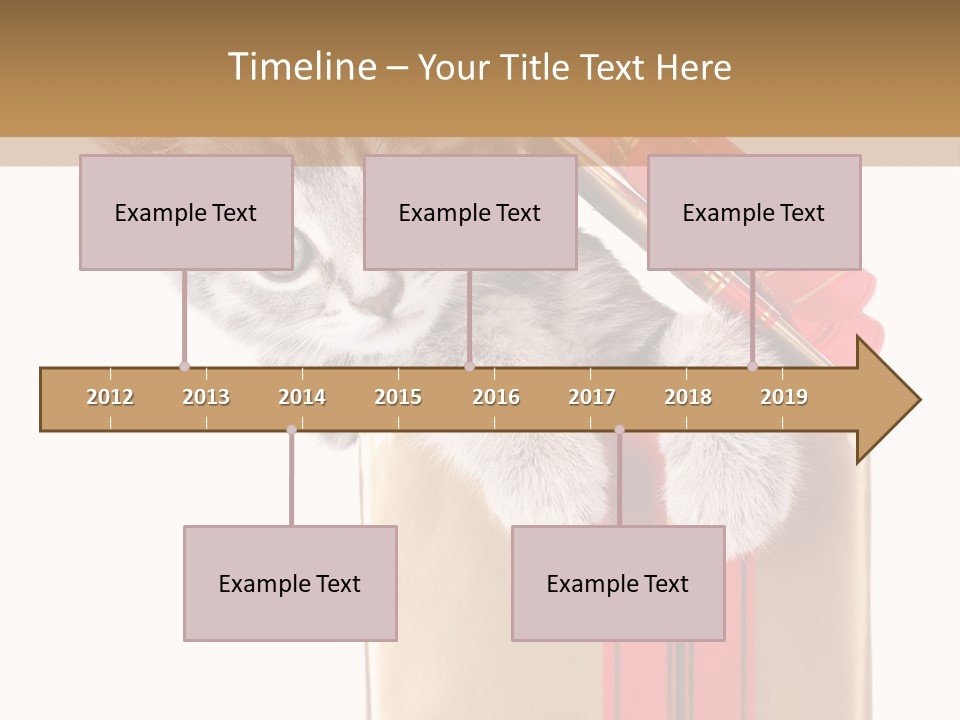 Holiday One Kitten PowerPoint Template