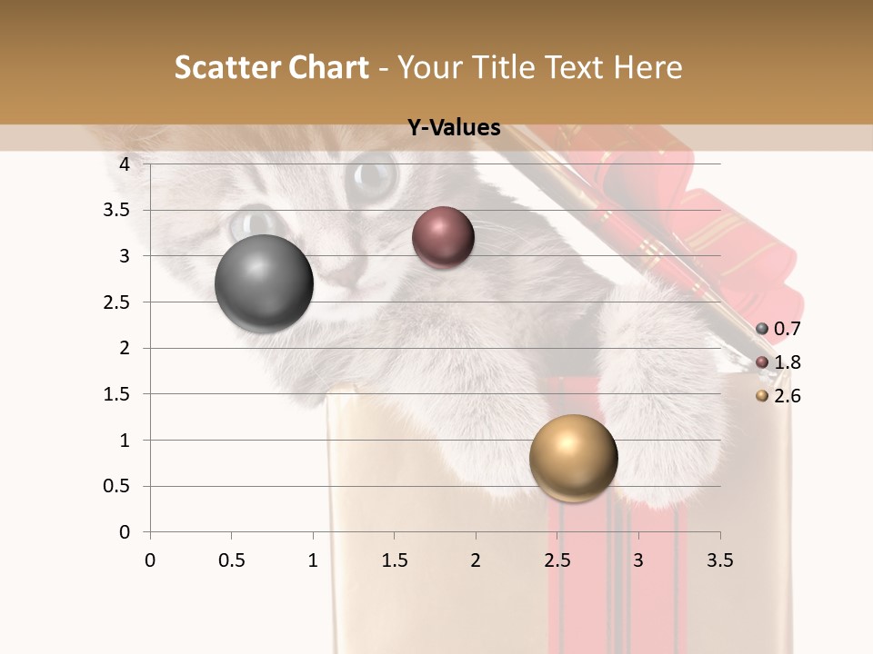 Holiday One Kitten PowerPoint Template