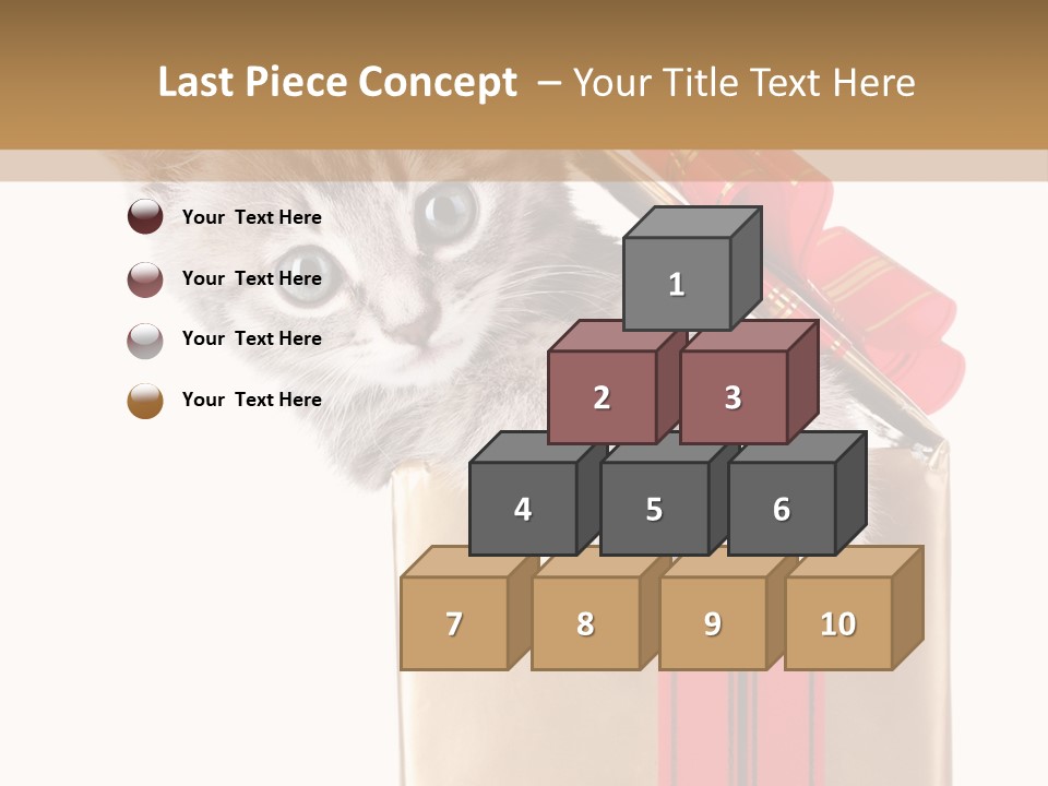 Holiday One Kitten PowerPoint Template