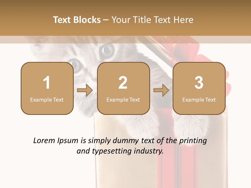 Holiday One Kitten PowerPoint Template