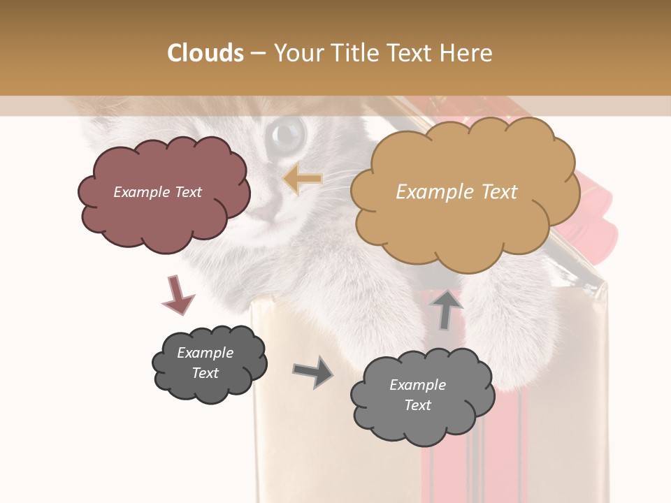 Holiday One Kitten PowerPoint Template