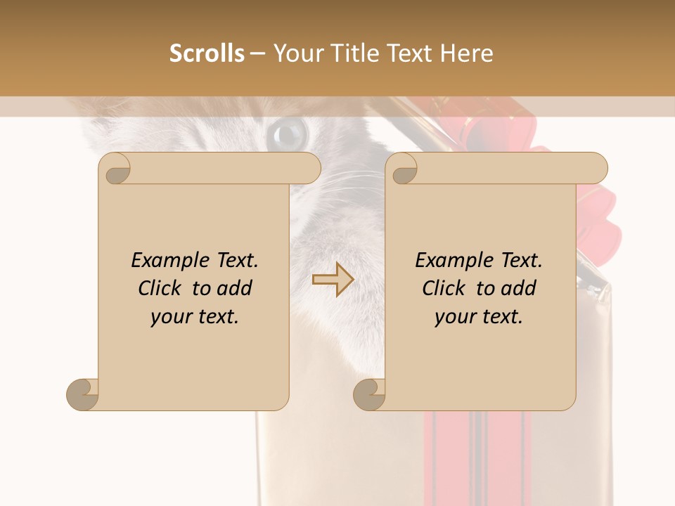 Holiday One Kitten PowerPoint Template