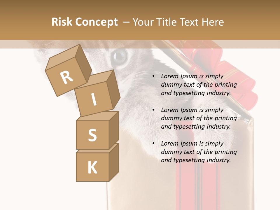 Holiday One Kitten PowerPoint Template