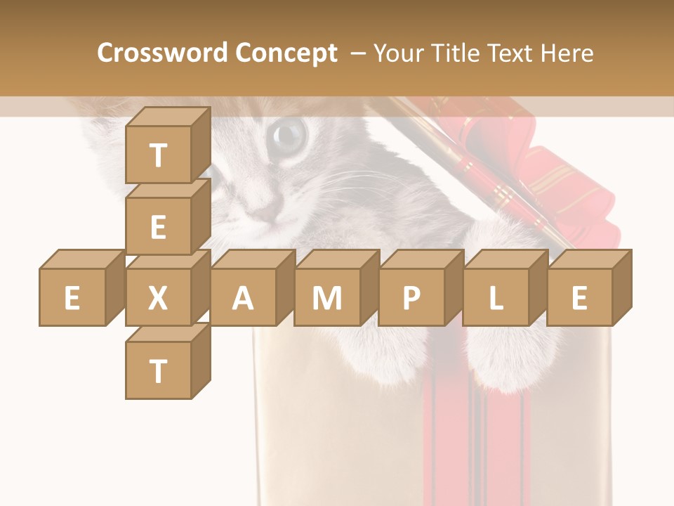 Holiday One Kitten PowerPoint Template