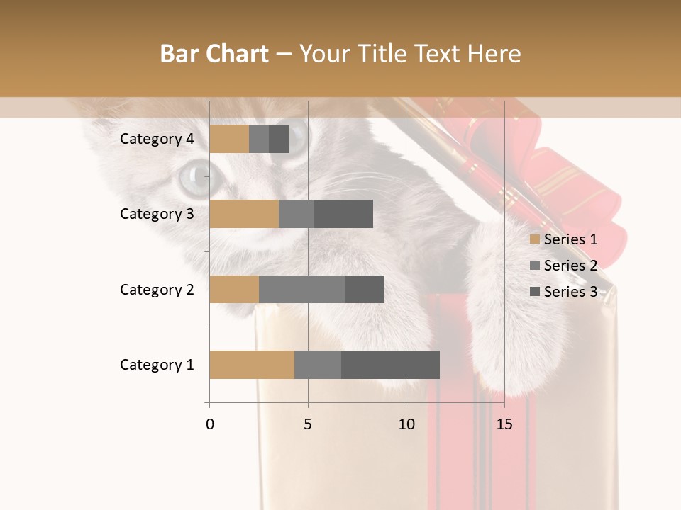 Holiday One Kitten PowerPoint Template