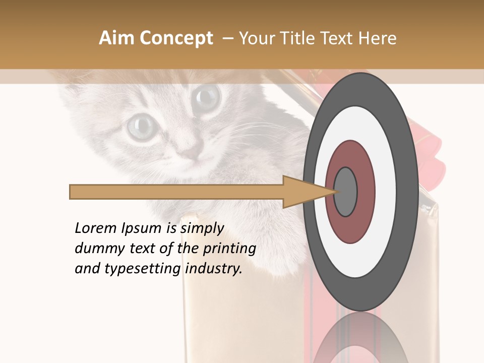 Holiday One Kitten PowerPoint Template