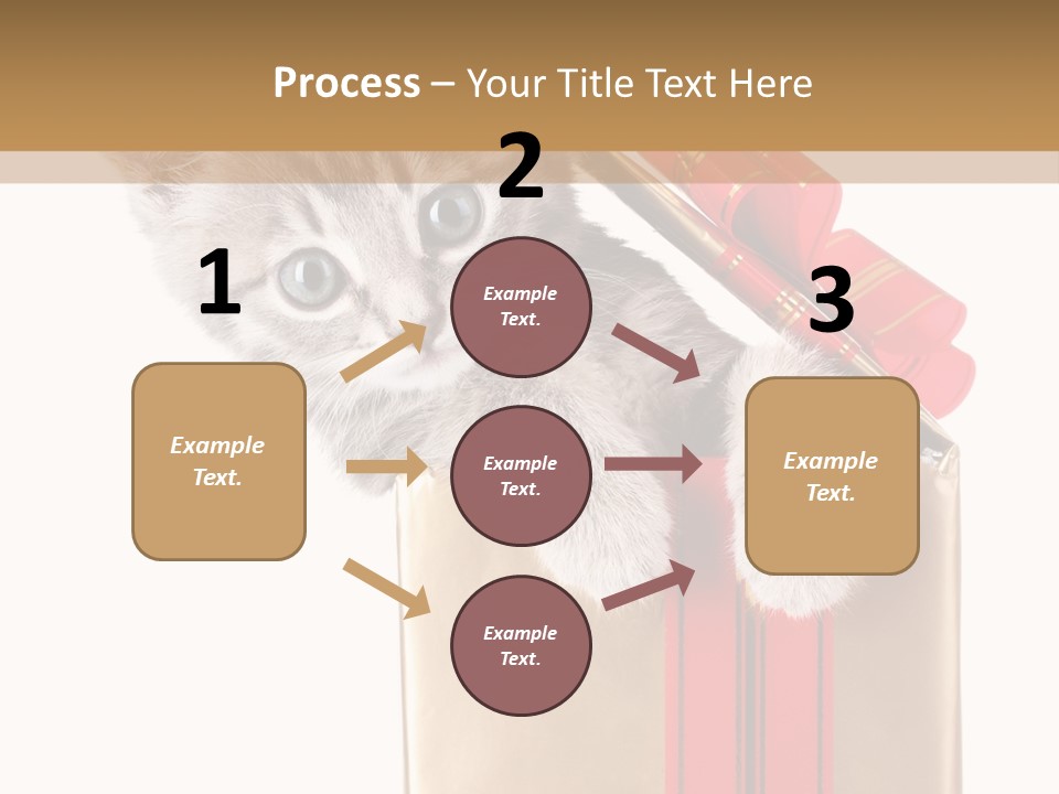 Holiday One Kitten PowerPoint Template