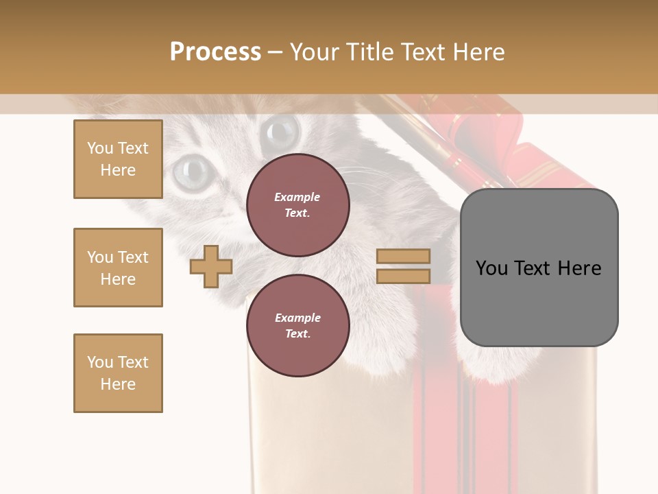 Holiday One Kitten PowerPoint Template