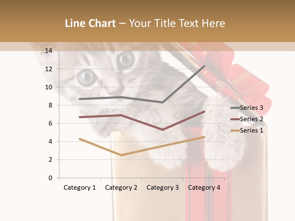 Holiday One Kitten PowerPoint Template