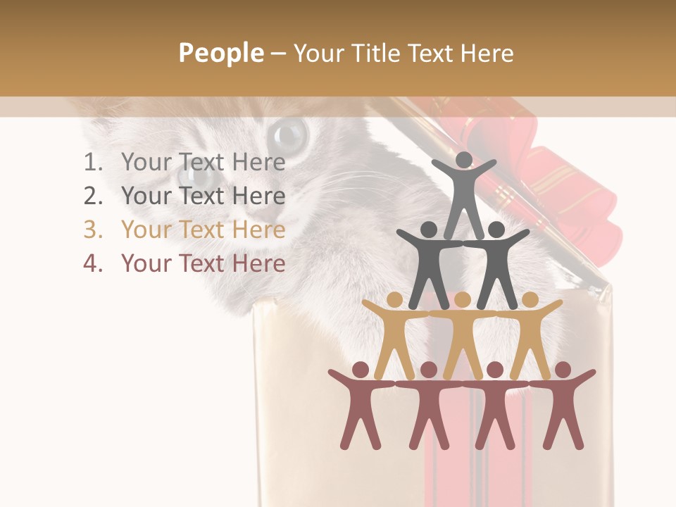 Holiday One Kitten PowerPoint Template
