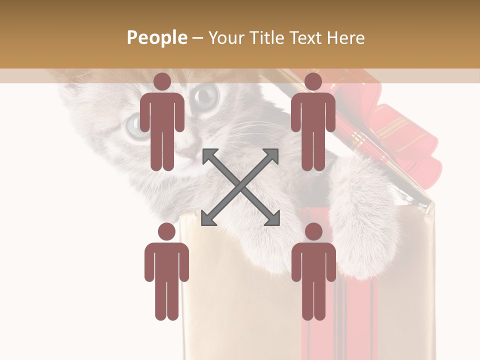 Holiday One Kitten PowerPoint Template