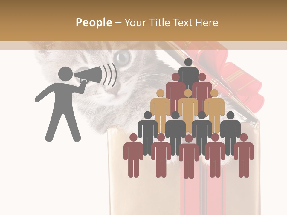 Holiday One Kitten PowerPoint Template