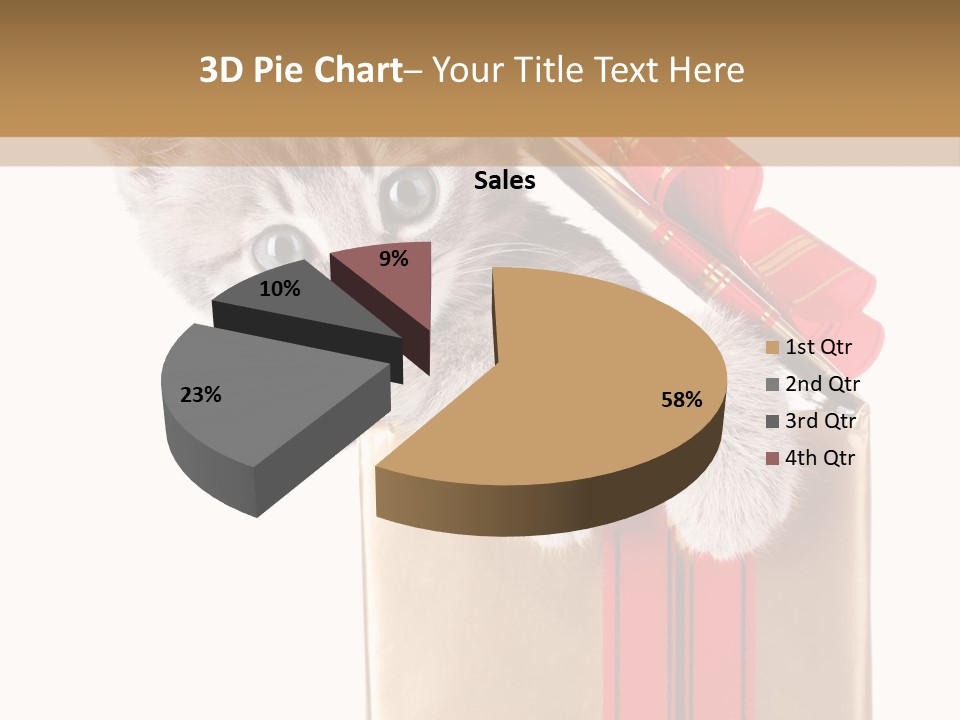 Holiday One Kitten PowerPoint Template