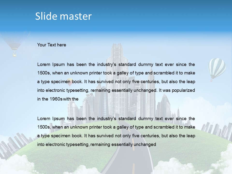 Nature Aerial Map PowerPoint Template