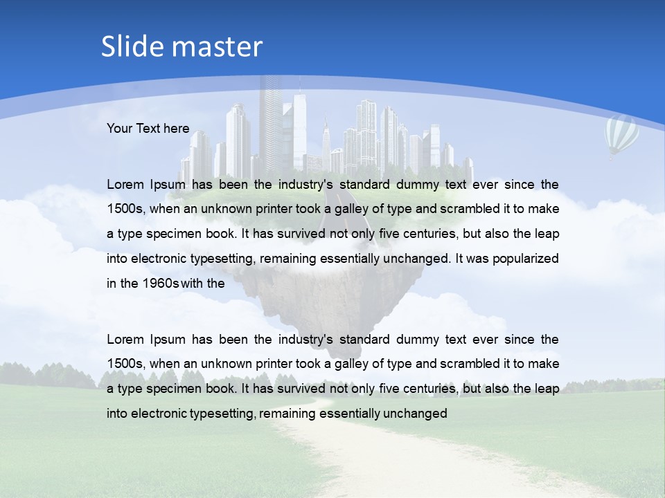 Day Cloud Land PowerPoint Template