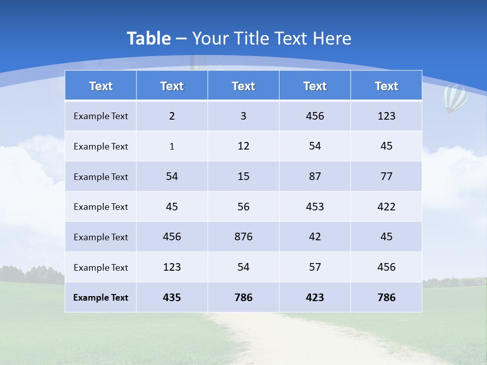 Day Cloud Land PowerPoint Template