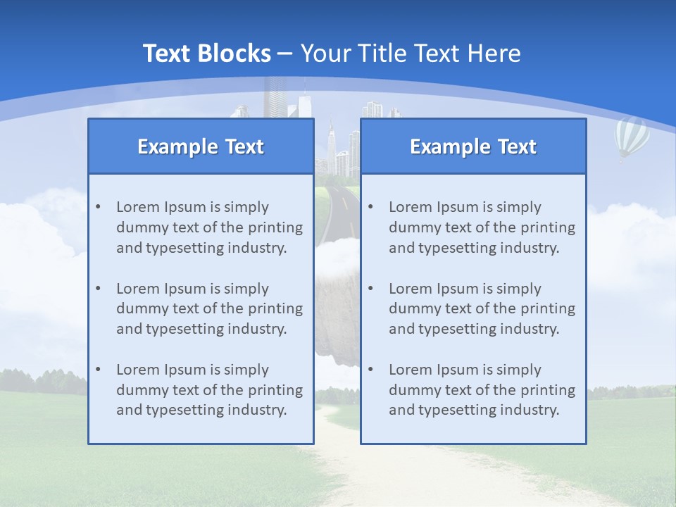 Day Cloud Land PowerPoint Template