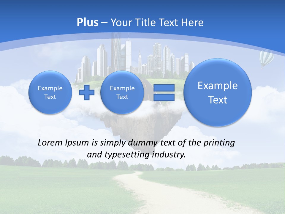Day Cloud Land PowerPoint Template