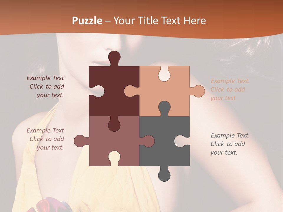 Yellow Female Beauty PowerPoint Template