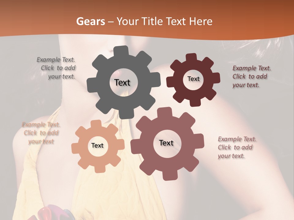 Yellow Female Beauty PowerPoint Template