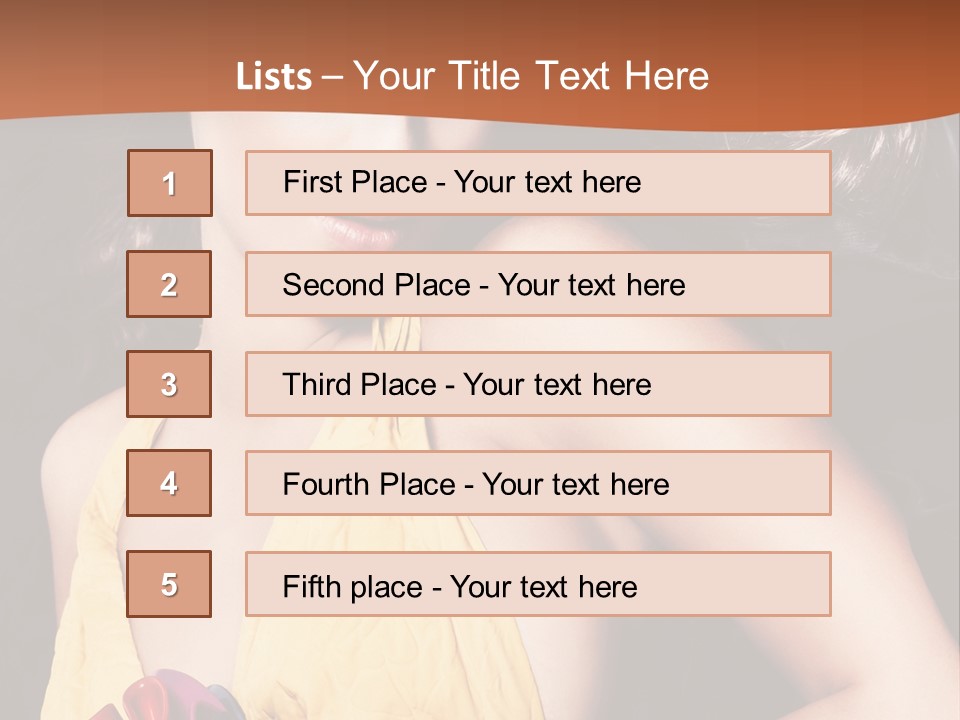 Yellow Female Beauty PowerPoint Template