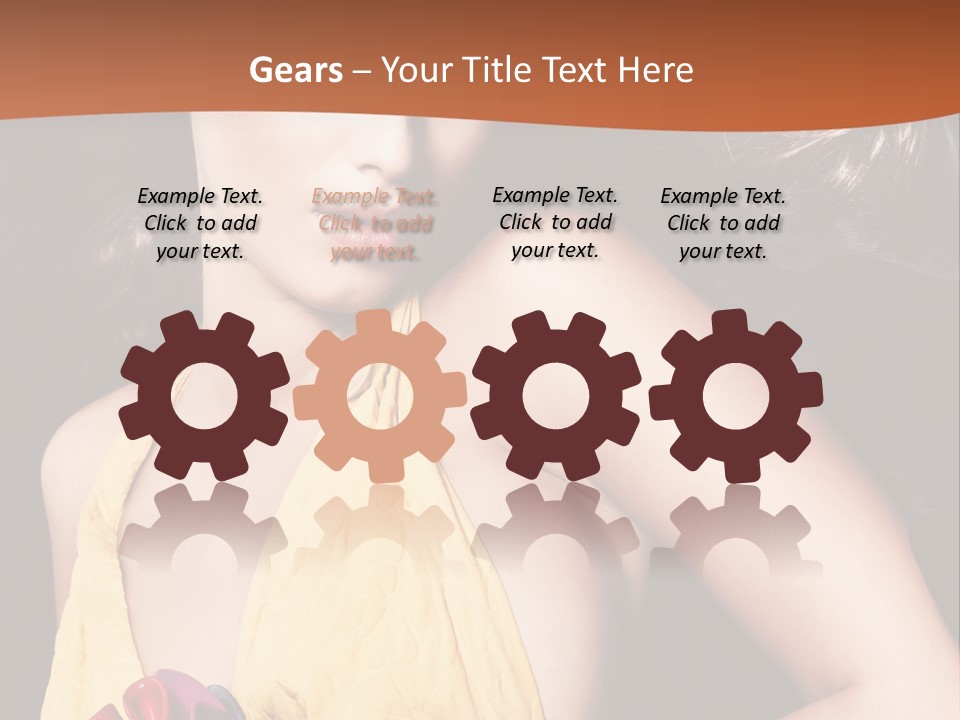 Yellow Female Beauty PowerPoint Template