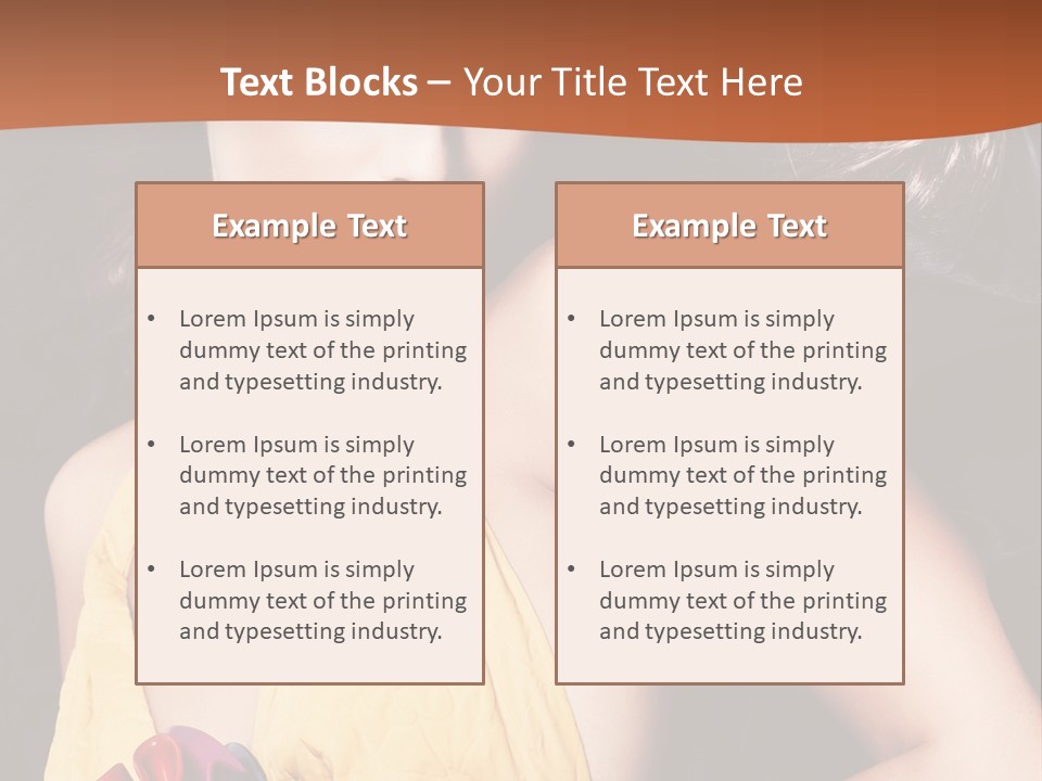 Yellow Female Beauty PowerPoint Template