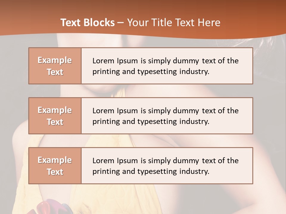 Yellow Female Beauty PowerPoint Template