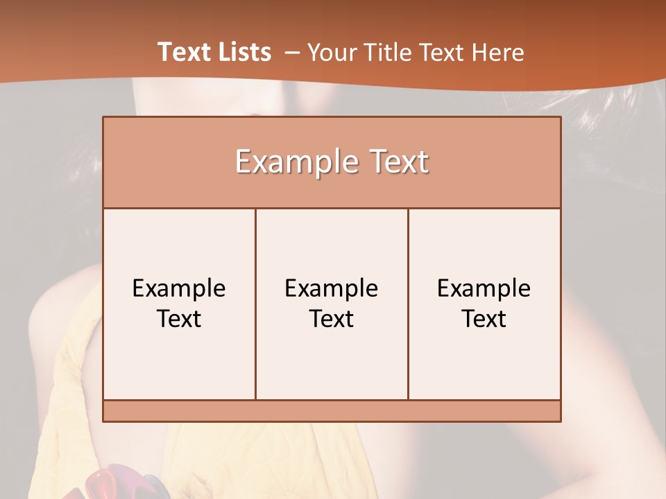 Yellow Female Beauty PowerPoint Template